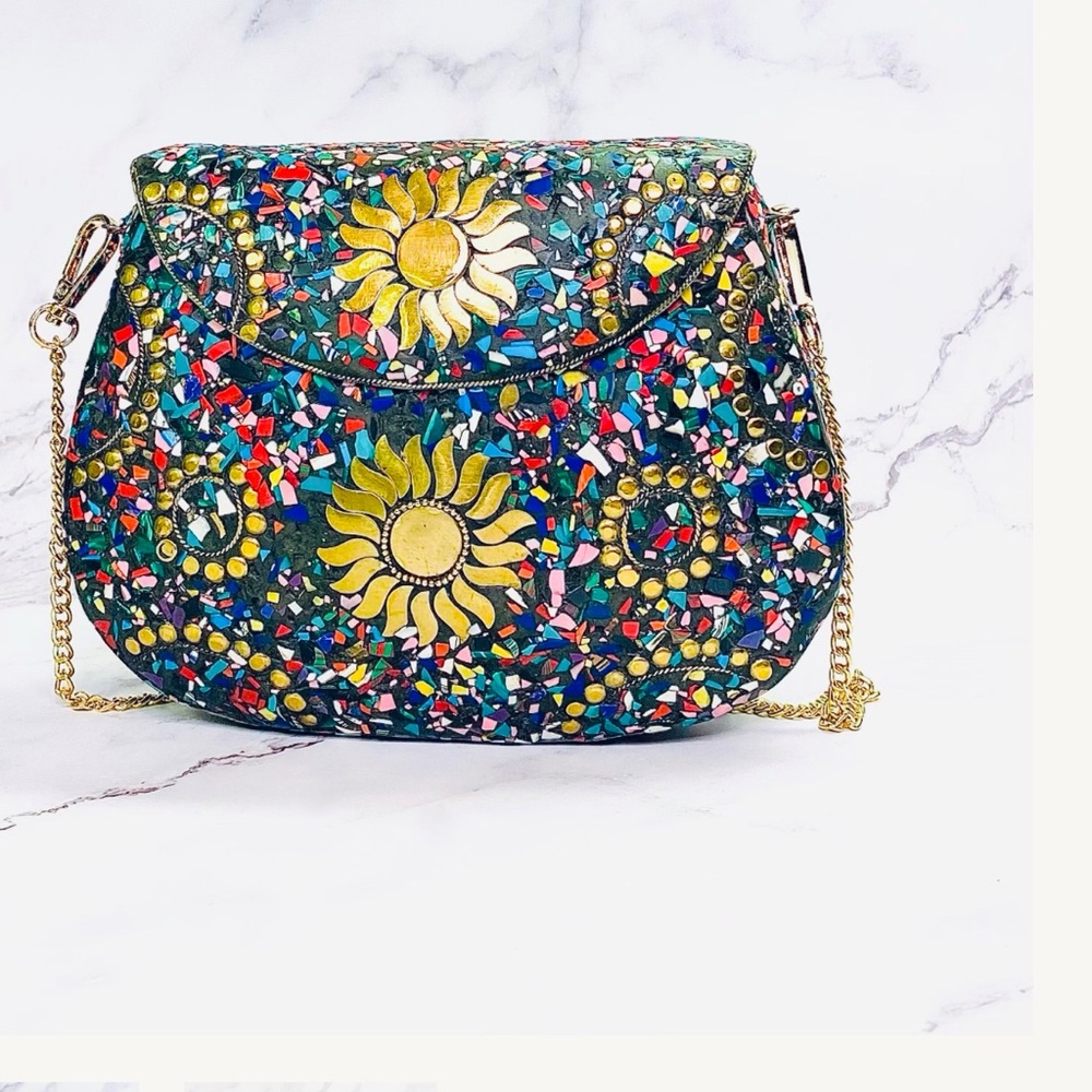 Ramla Bel Air Mosaic Crossbody Bag - Multicolor BRAND NEW